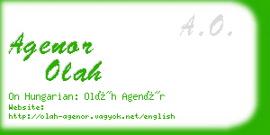 agenor olah business card